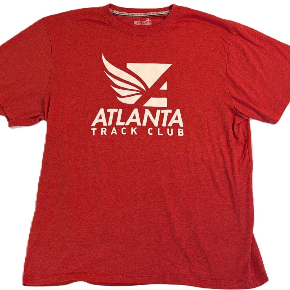 Men's MIZUNO CORE T-Shirt Atlanta Track Club - Red / White Graphic - Very Nice!